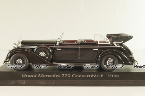 Mercedes-Benz 770 Convertible F 1938, black, MBOMS066, Mercedes-Benz-Offizielle Modell-Sammlung #66, Altaya 1:43