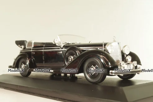 Mercedes-Benz 770 Convertible F 1938, black, MBOMS066, Mercedes-Benz-Offizielle Modell-Sammlung #66, Altaya 1:43