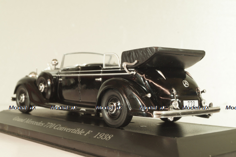 Mercedes-Benz 770 Convertible F 1938, black, MBOMS066, Mercedes-Benz-Offizielle Modell-Sammlung #66, Altaya 1:43