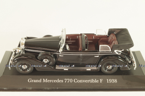 Mercedes-Benz 770 Convertible F 1938, black, MBOMS066, Mercedes-Benz-Offizielle Modell-Sammlung #66, Altaya 1:43