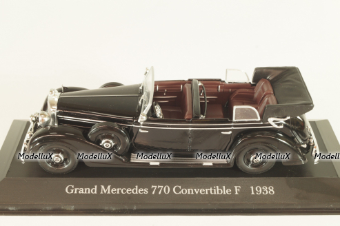 Mercedes-Benz 770 Convertible F 1938, black, MBOMS066, Mercedes-Benz-Offizielle Modell-Sammlung #66, Altaya 1:43