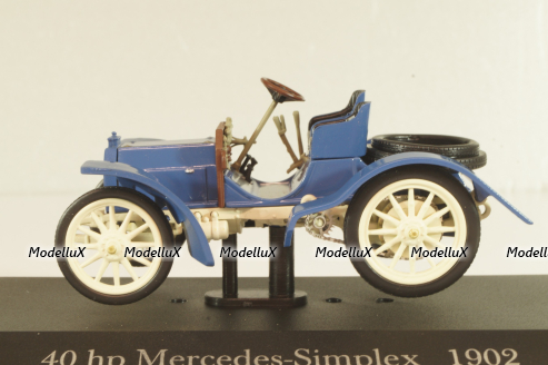 Mercedes-Benz Simplex 40 PS 1902, blue, MBOMS035, Mercedes-Benz Offizielle Modell-Sammlung #35, Altaya 1:43