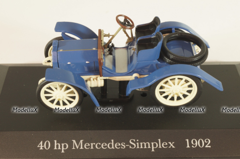 Mercedes-Benz Simplex 40 PS 1902, blue, MBOMS035, Mercedes-Benz Offizielle Modell-Sammlung #35, Altaya 1:43