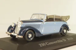Mercedes-Benz 230 Cabriolet D 1939, blue, MBOMS015, Mercedes-Benz Offizielle Modell-Sammlung #15, Altaya 1:43