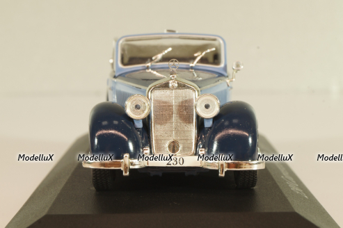 Mercedes-Benz 230 Cabriolet D 1939, blue, MBOMS015, Mercedes-Benz Offizielle Modell-Sammlung #15, Altaya 1:43