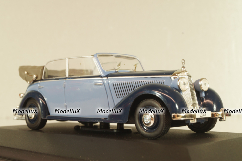 Mercedes-Benz 230 Cabriolet D 1939, blue, MBOMS015, Mercedes-Benz Offizielle Modell-Sammlung #15, Altaya 1:43