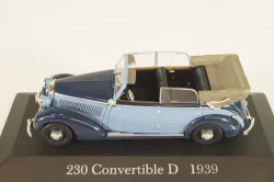 Mercedes-Benz 230 Cabriolet D 1939, blue, MBOMS015, Mercedes-Benz Offizielle Modell-Sammlung #15, Altaya 1:43