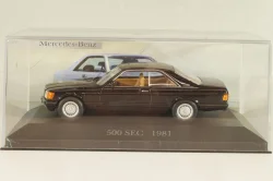 Mercedes-Benz 500 SEC (W126) 1981, black, MBOMS033, Mercedes-Benz Offizielle Modell-Sammlung #33, Altaya 1:43 
