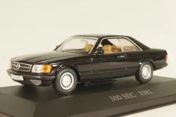 Mercedes-Benz 500 SEC (W126) 1981, black, MBOMS033, Mercedes-Benz Offizielle Modell-Sammlung #33, Altaya 1:43 