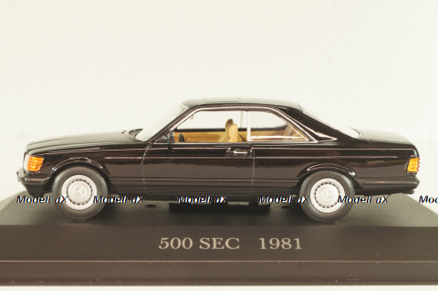 Mercedes-Benz 500 SEC (W126) 1981, black, MBOMS033, Mercedes-Benz Offizielle Modell-Sammlung #33, Altaya 1:43 