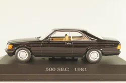 Mercedes-Benz 500 SEC (W126) 1981, black, MBOMS033, Mercedes-Benz Offizielle Modell-Sammlung #33, Altaya 1:43 
