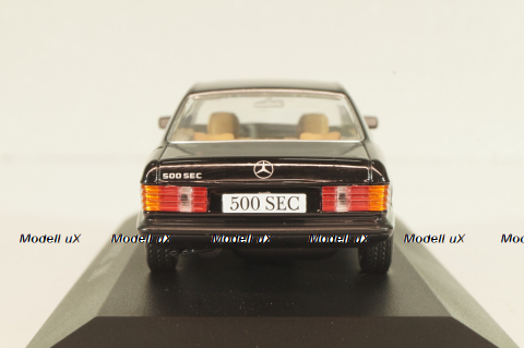 Mercedes-Benz 500 SEC (W126) 1981, black, MBOMS033, Mercedes-Benz Offizielle Modell-Sammlung #33, Altaya 1:43 
