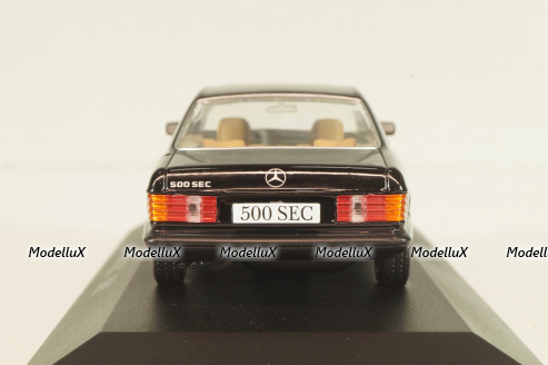Mercedes-Benz 500 SEC (W126) 1981, black, MBOMS033, Mercedes-Benz Offizielle Modell-Sammlung #33, Altaya 1:43 