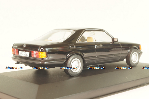 Mercedes-Benz 500 SEC (W126) 1981, black, MBOMS033, Mercedes-Benz Offizielle Modell-Sammlung #33, Altaya 1:43 