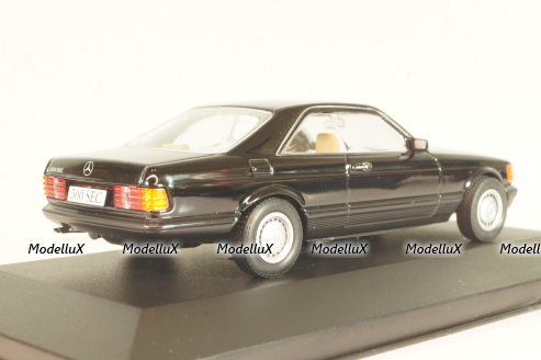 Mercedes-Benz 500 SEC (W126) 1981, black, MBOMS033, Mercedes-Benz Offizielle Modell-Sammlung #33, Altaya 1:43 
