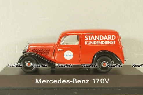 Mercedes-Benz 170V Covered wagon (W136) "Standard" 1946, red, 77183, Schuco 1:43 