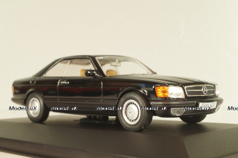 Mercedes-Benz 500 SEC (W126) 1981, black, MBOMS033, Mercedes-Benz Offizielle Modell-Sammlung #33, Altaya 1:43 