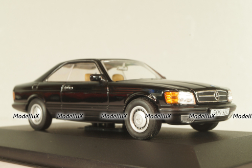 Mercedes-Benz 500 SEC (W126) 1981, black, MBOMS033, Mercedes-Benz Offizielle Modell-Sammlung #33, Altaya 1:43 