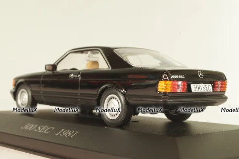 Mercedes-Benz 500 SEC (W126) 1981, black, MBOMS033, Mercedes-Benz Offizielle Modell-Sammlung #33, Altaya 1:43 