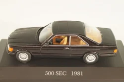 Mercedes-Benz 500 SEC (W126) 1981, black, MBOMS033, Mercedes-Benz Offizielle Modell-Sammlung #33, Altaya 1:43 