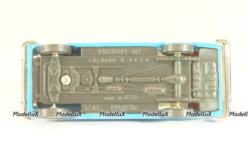 Москвич-412, синий, февраль 1992г., Тантал/Радон 1:43