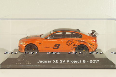 Jaguar XE SV Project 8 2017 orange/black , Altaya 1:43