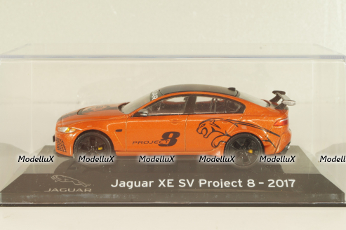 Jaguar XE SV Project 8 2017 orange/black , Altaya 1:43