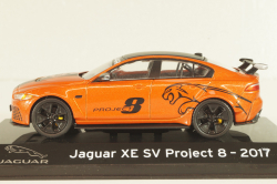 Jaguar XE SV Project 8 2017 orange/black , Altaya 1:43