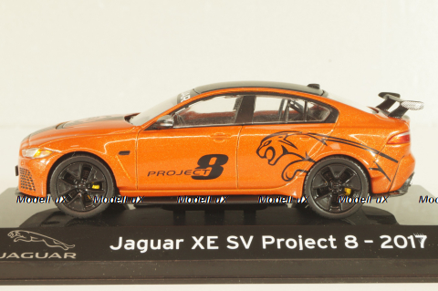 Jaguar XE SV Project 8 2017 orange/black , Altaya 1:43