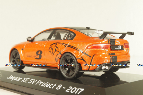 Jaguar XE SV Project 8 2017 orange/black , Altaya 1:43