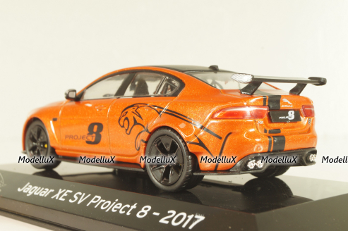 Jaguar XE SV Project 8 2017 orange/black , Altaya 1:43