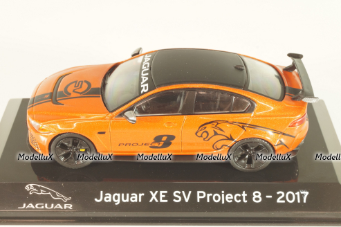 Jaguar XE SV Project 8 2017 orange/black , Altaya 1:43
