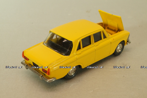 Москвич-412 А2, 2 зажима, желтый,Тантал/Радон 1:43