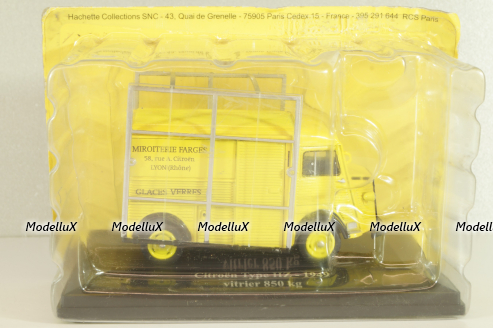 Citroen Type HZ vitrier-Miroiterie Farges 850kg 1949, yellow, G1165036, Hachette 1:43