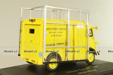 Citroen Type HZ vitrier-Miroiterie Farges 850kg 1949, yellow, G1165036, Hachette 1:43