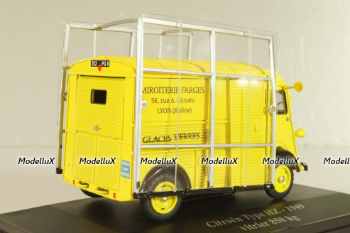 Citroen Type HZ vitrier-Miroiterie Farges 850kg 1949, yellow, G1165036, Hachette 1:43