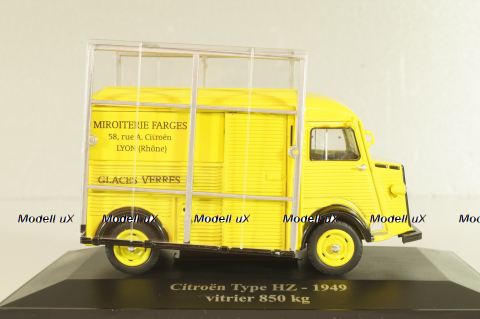 Citroen Type HZ vitrier-Miroiterie Farges 850kg 1949, yellow, G1165036, Hachette 1:43