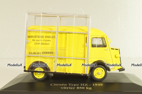 Citroen Type HZ vitrier-Miroiterie Farges 850kg 1949, yellow, G1165036, Hachette 1:43
