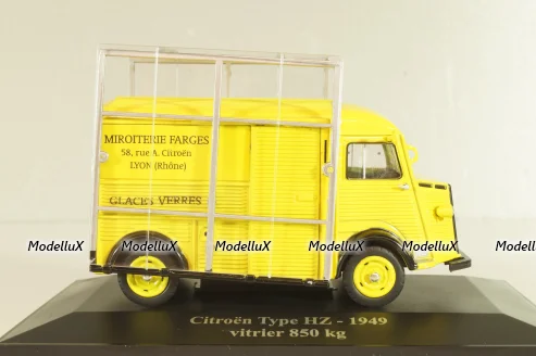 Citroen Type HZ vitrier-Miroiterie Farges 850kg 1949, yellow, G1165036, Hachette 1:43