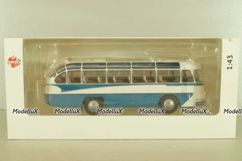 Лаз-697Е, Турист, голубой/белый, 04009, DEMPRICE 1:43