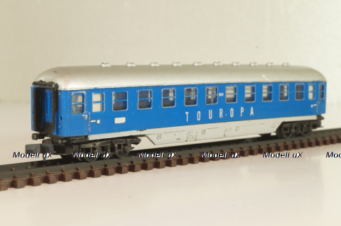Вагон пассажирский Touropa 2-класс, (number ), 4-х осный, DB, Epoche III (1949 - 1970) , синий, 0343, Arnold 1:160 (N) #1