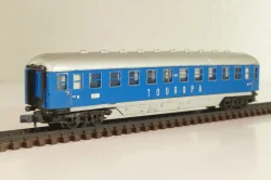 Вагон пассажирский Touropa 2-класс, (number ), 4-х осный, DB, Epoche III (1949 - 1970) , синий, 0343, Arnold 1:160 (N) #1