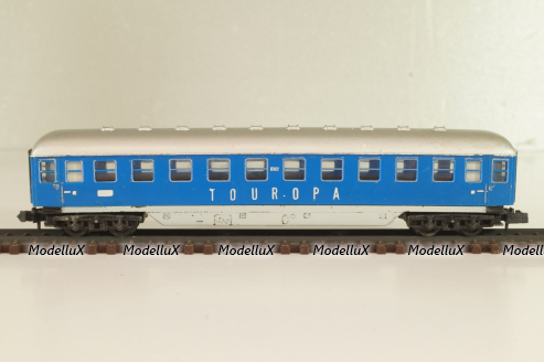Вагон пассажирский Touropa 2-класс, (number ), 4-х осный, DB, Epoche III (1949 - 1970) , синий, 0343, Arnold 1:160 (N) #1
