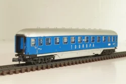 Вагон пассажирский Touropa 2-класс, (number ), 4-х осный, DB, Epoche III (1949 - 1970) , синий, 0343, Arnold 1:160 (N) #1