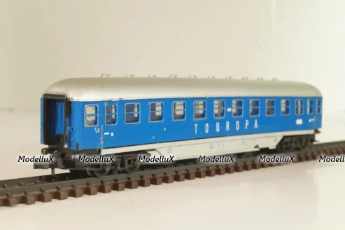 Вагон пассажирский Touropa 2-класс, (number ), 4-х осный, DB, Epoche III (1949 - 1970) , синий, 0343, Arnold 1:160 (N) #1