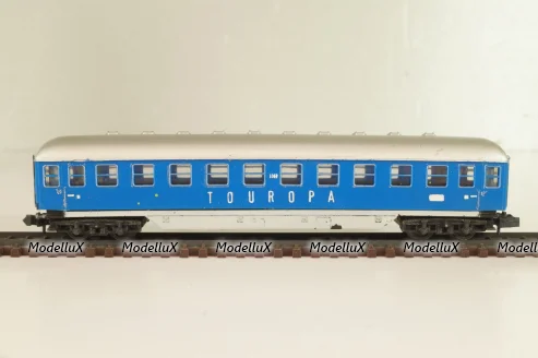 Вагон пассажирский Touropa 2-класс, (number ), 4-х осный, DB, Epoche III (1949 - 1970) , синий, 0343, Arnold 1:160 (N) #1