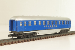 Вагон пассажирский Touropa 2-класс, (number 51 80 53 - 40017 - 6 ), 4-х осный, DB, Epoche III (1949 - 1970) , синий, 0343, Arnold 1:160 (N) #3