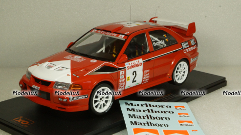 Mitsubishi Carisma GT Evolution VI No.2, Rally San Remo F.Loix/S.Smeets, IXO 1:18
