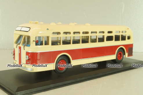Зис-154 автобус 1947, бежевый/красный,  Classicbus 1:43