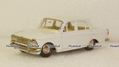 Москвич 408 А1 3 зажима, белый, Тантал/Радон 1:43 